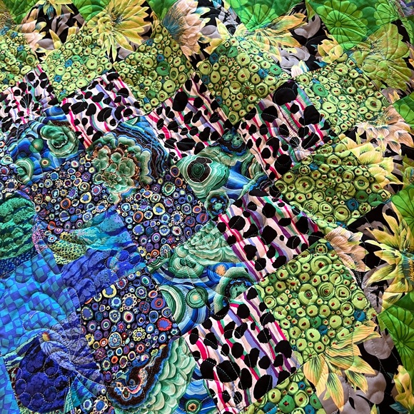 Handmade Appalachian Quilt Queen Size Reversible Boho - Picture 7 of 11